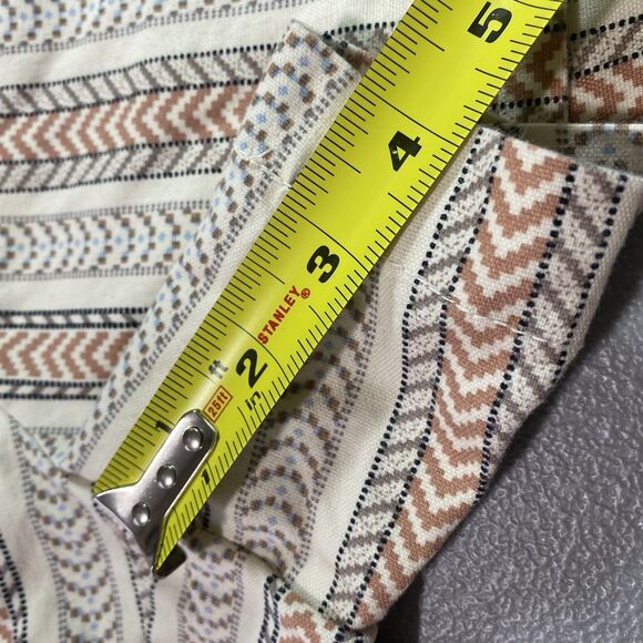 DALIA Shorts Pastel Geometric Print Stretch Pockets Womens 4 Cream Multicolor - Picture 7 of 11